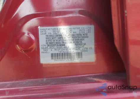 2017 Nissan Versa Note S Plus z USA, uszkodzony, nr VIN 3N1CE2CP1HL363945